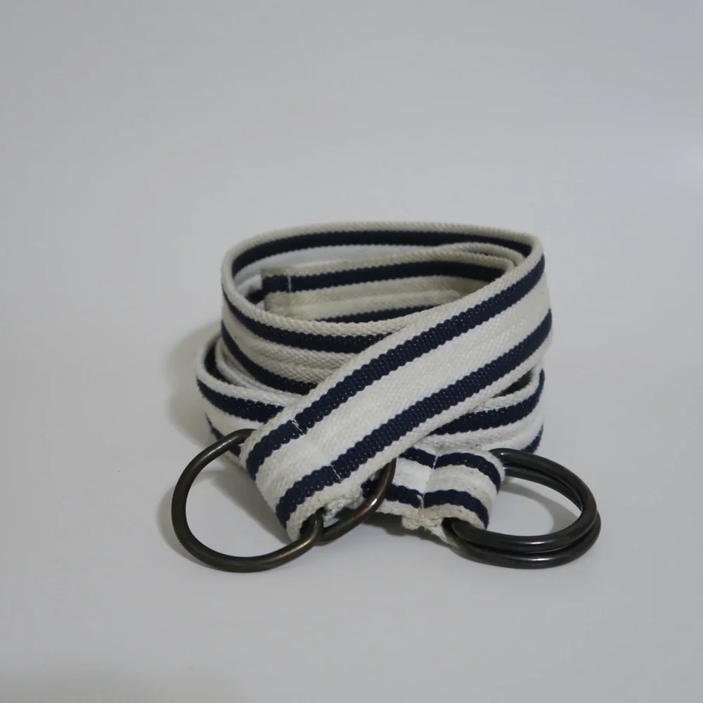 American Eagle Outfitters Blue Striped Belt Lot of Two Nautical Size‎ 30